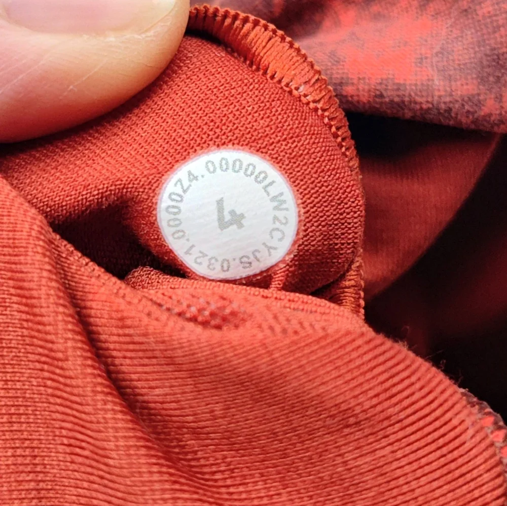 Lululemon Wunder Train Longline Bra Denim Wash Autumn Print Size 4